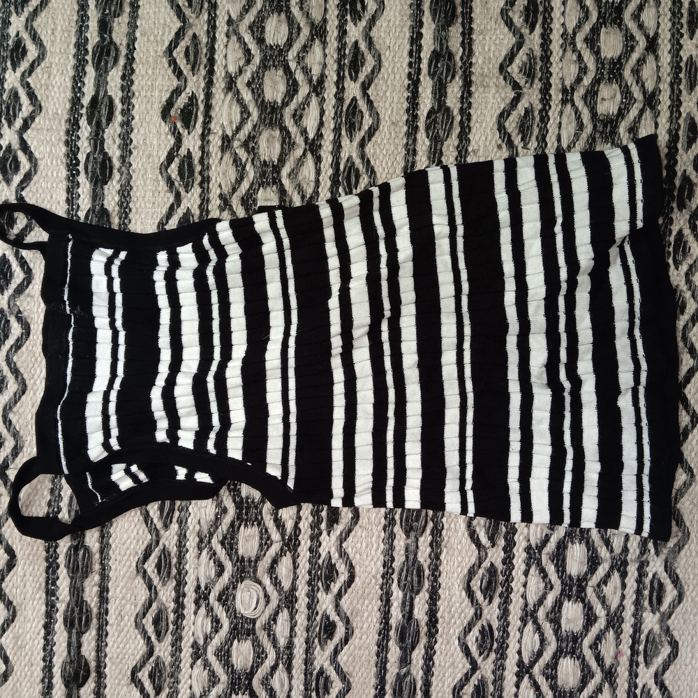 H&M Black and White Striped Tank Top